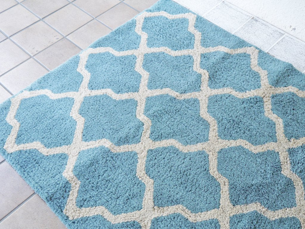 アクメファニチャー ACME Furniture ラインズC ラグマット LINES C RUG 160×120 cm ジオメトリックパターン ライトブルー ◇