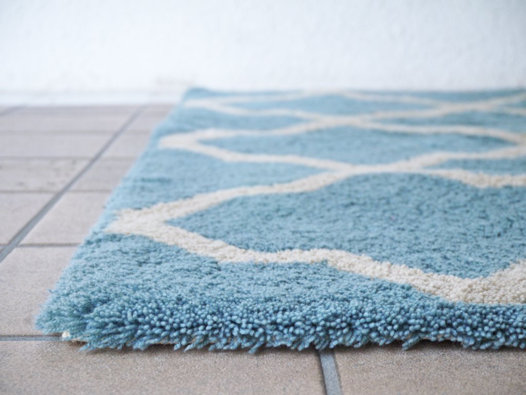 アクメファニチャー ACME Furniture ラインズC ラグマット LINES C RUG 160×120 cm ジオメトリックパターン ライトブルー ◇