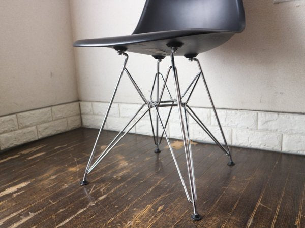 ヴィトラ vitra サイド シェルチェア ポリプロピレン製 ブラック エッフェルベース C&R イームズ Eames ミッドセンチュリー  ◎