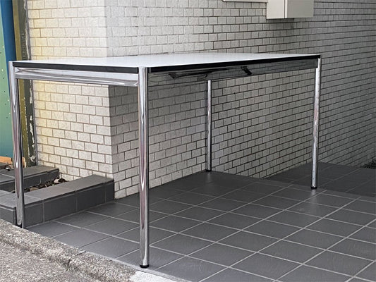 USMハラー USM Haller モジュラーファニチャー Modular Furniture ハラーテーブル ワークデスク W150cm ホワイトラミネート天板 B ■