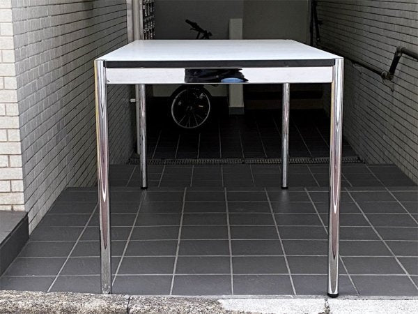 USMハラー USM Haller モジュラーファニチャー Modular Furniture ハラーテーブル ワークデスク W150cm ホワイトラミネート天板 B ■