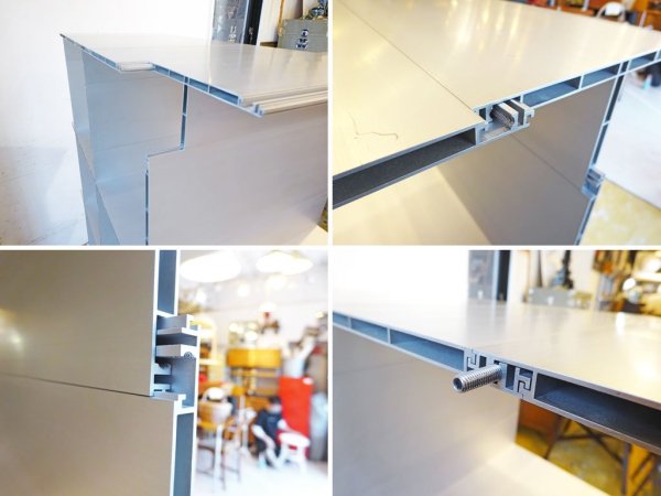 エコムス ecoms アルミ グリッドシェルフ Aluminum Grid Shelf アルミ モジュールファニチャー 2列4段 ★