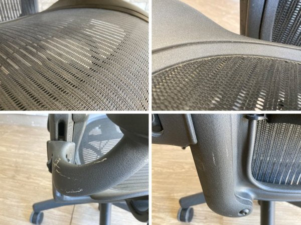 ハーマンミラー Herman Miller アーロンチェア Aeron Chair Bサイズ ランバーサポート フル装備 デスクチェア オフィス ●
