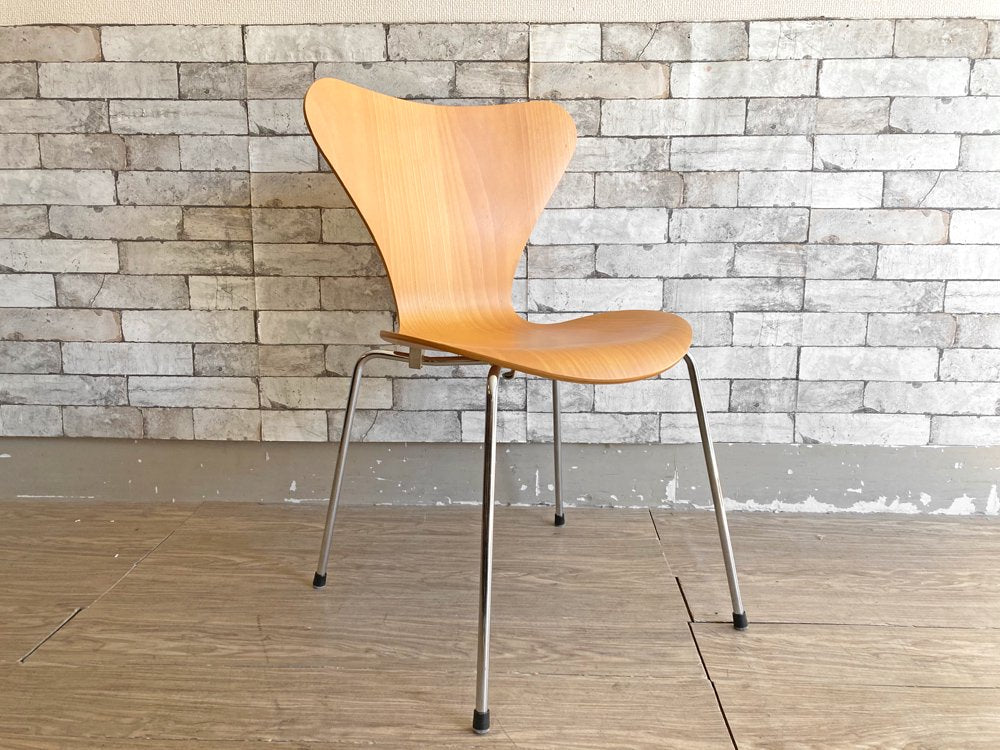 フリッツハンセン Fritz Hansen セブンチェア ビーチ ナチュラル アルネ・ヤコブセン デンマーク 北欧家具 ●