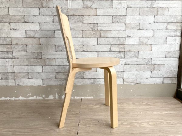 アルテック artek チェア66 Chair66 バーチ材 ダイニングチェア アルヴァ・アアルト フィンランド 北欧家具 創業80周年記念ロゴ入り A ●