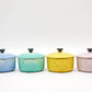 ルクルーゼ LE CREUSET ソルベ sorbet ミニココット 4個セット Φ10cm ふた付 箱付 フランス 未使用品 ●