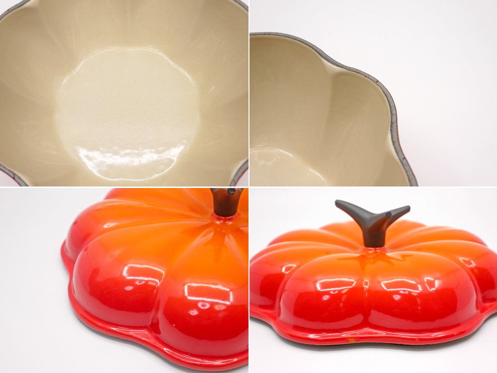 ルクルーゼ LE CREUSET ベジタブル ココット パンプキン オレンジ W25cm キャセロール 鋳物 フランス 廃番 ●