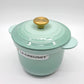 ルクルーゼ LE CREUSET ココットエヴリィ COCOTTE EVERY セージ グリーン 18cm インナーリッド付属 箱付 限定カラー 鋳物 フランス 未使用品 ●