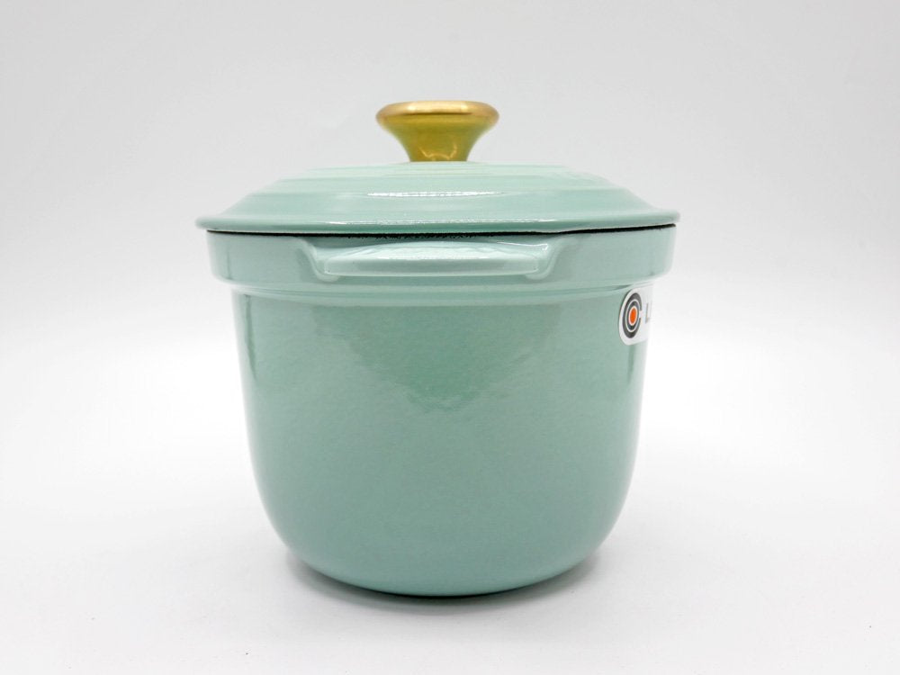 ルクルーゼ LE CREUSET ココットエヴリィ COCOTTE EVERY セージ グリーン 18cm インナーリッド付属 箱付 限定カラー 鋳物 フランス 未使用品 ●