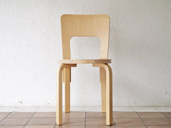 アルテック artek チェア66 Chair66 バーチ材 ダイニングチェア アルヴァ・アアルト フィンランド 北欧家具 80周年記念ロゴ A ◇