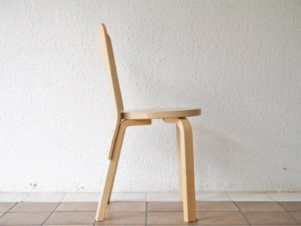 アルテック artek チェア66 Chair66 バーチ材 ダイニングチェア アルヴァ・アアルト フィンランド 北欧家具 80周年記念ロゴ A ◇