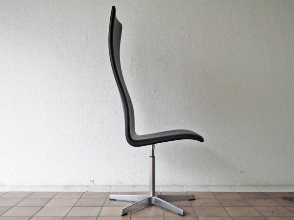 フリッツハンセン Fritz Hansen オックスフォード OXFORD チェア ハイバック ブラック アルネ・ヤコブセン SH49cm ◇