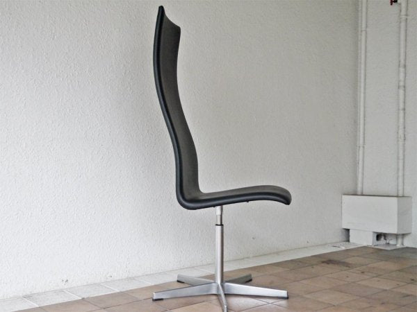 フリッツハンセン Fritz Hansen オックスフォード OXFORD チェア ハイバック ブラック アルネ・ヤコブセン SH49cm ◇