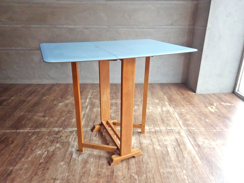 UK ビンテージ Vintage バタフライ ダイニングテーブル 拡張式 メラミン天板 フォーマイカ材 Formica ゲートレッグ 1960年代 ♪