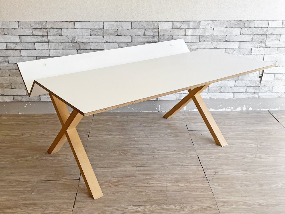 ニルスホルガーモーマン Nils Holger Moormann カント Kant ブックシェルフ デスク Book Shelf Desk リノリウム天板 メープル脚 テーブル W160 ドイツ ●