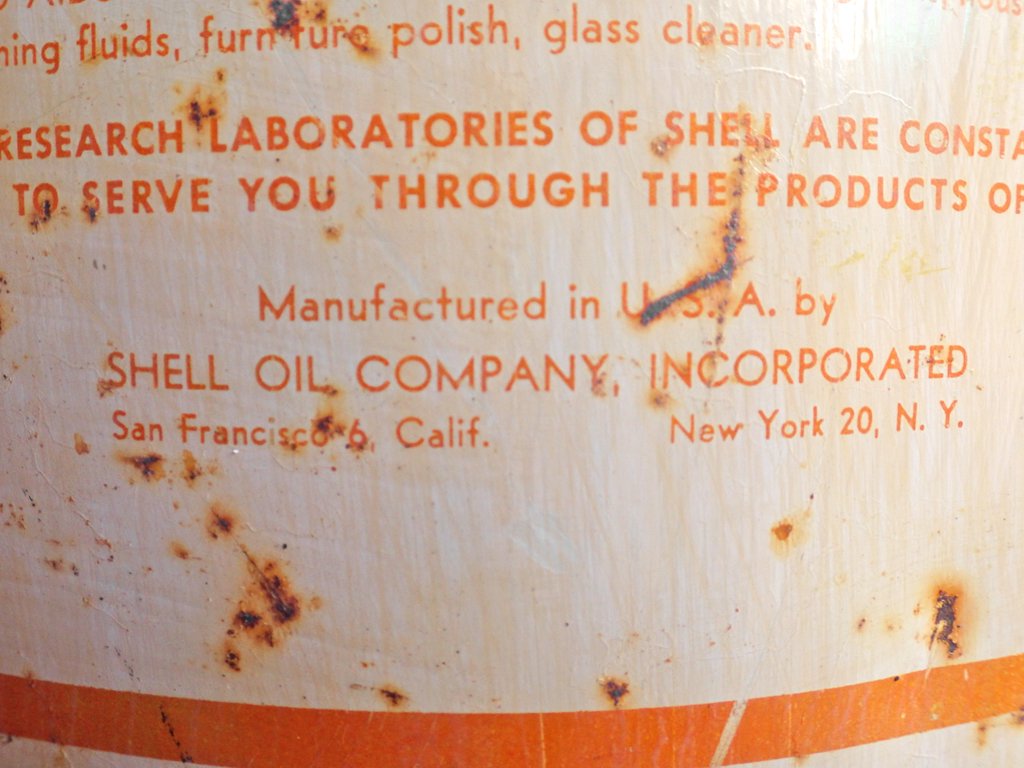 ロイヤル ダッチ シェル SHELL ビンテージ ドラム缶 オイル缶 店舗什器 50年代 ♪