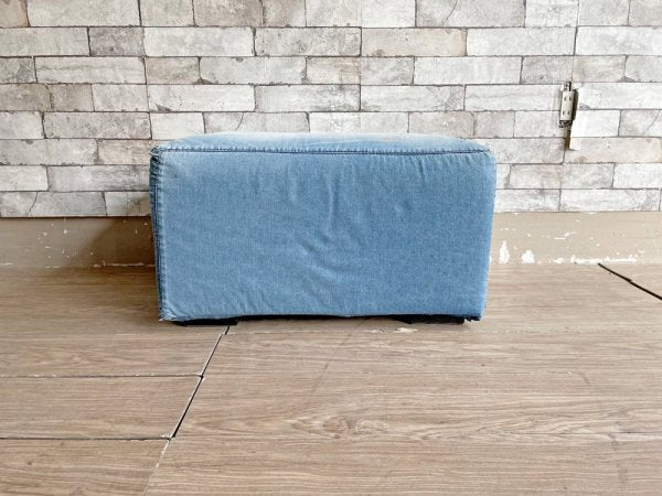 ジャーナルスタンダードファニチャー journal standard Furniture フランクリン FRANKLIN オットマン デニム カバーリング 現状品 定価￥50,600- ●