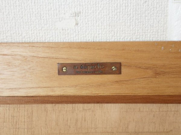 アデペシュ a.depeche オールドチークミラー S old teak mirror 古材 ミラー 鏡 チーク材 ◎