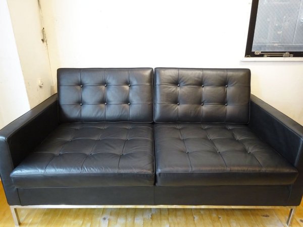 フローレンスノール FlorenceKnoll リプロダクト 1206 セッティー Settee 2シーターソファ 2Pソファ 本革 レザー ★