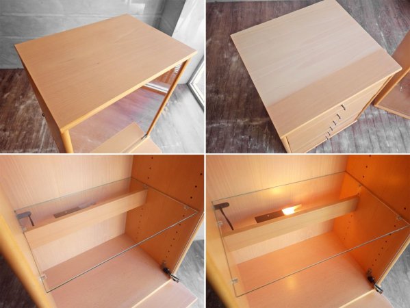 ハンメル hammel furniture ミストラル Mistral ガラスキャビネット 幅45.5  分割式 バックライト付 システム収納 店舗什器 デンマーク ♪