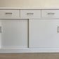 シンプルモダン キッチンボード ホワイト 食器棚 キッチン収納 W120cm コンセント付 ●