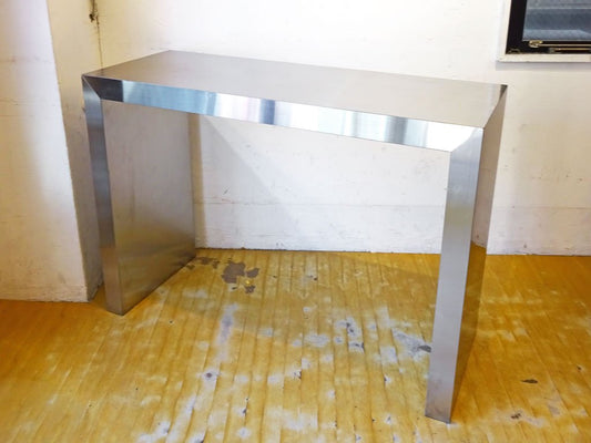 ステンレストップ カウンターテーブル ハイテーブル コンソール バーカウンター Stainless counter table console ★