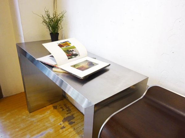 ステンレストップ カウンターテーブル ハイテーブル コンソール バーカウンター Stainless counter table console ★