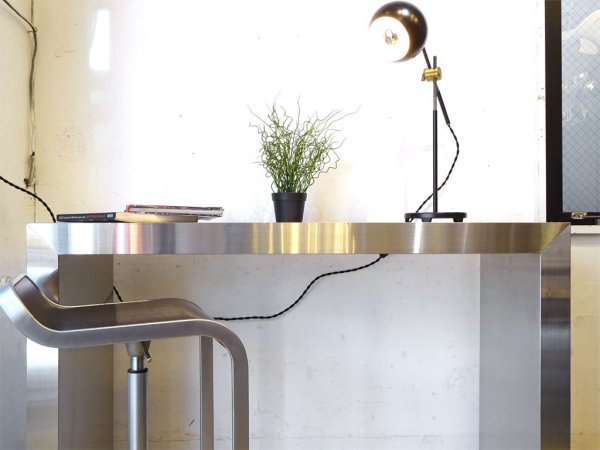 ステンレストップ カウンターテーブル ハイテーブル コンソール バーカウンター Stainless counter table console ★