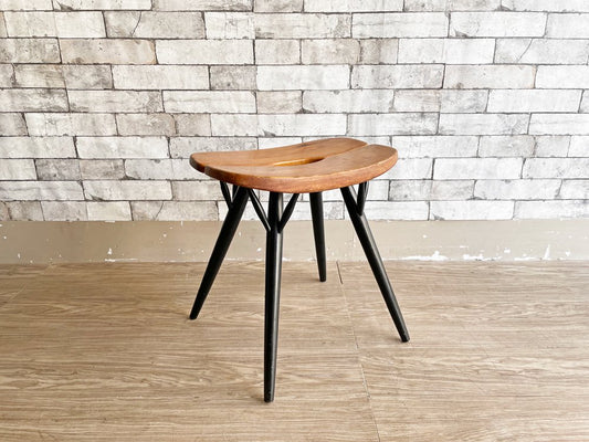 ラウカンプー Laukaan puu ピルッカ スツール pirkka stool パイン材 H44cm イルマリ・タピオヴァーラ 1950-60s フィンランド 北欧ビンテージ 希少 ●