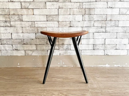 ラウカンプー Laukaan puu ピルッカ スツール pirkka stool パイン材 H44cm イルマリ・タピオヴァーラ 1950-60s フィンランド 北欧ビンテージ 希少 ●