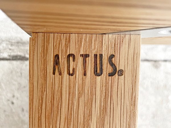 アクタス ACTUS エフビー FB ダイニングテーブル オーク材 テーパー脚 W140 ナチュラル 廃番 参考価格￥101,200- ●