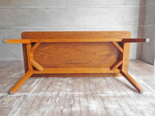 パシフィックファニチャーサービス PACIFIC FURNITURE SERVICE P.F.S. DH TEA TABLE ティーテーブル S ダークブラウン オーク材 定価:47,300円 ♪