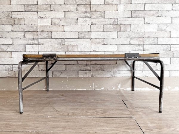 ジャーナルスタンダードファニチャー j.s.F オレンジ ORANGE FOLDING COFFEE TABLE コーヒーテーブル W90cm 折りたたみ 廃番 定価￥61,600- ●