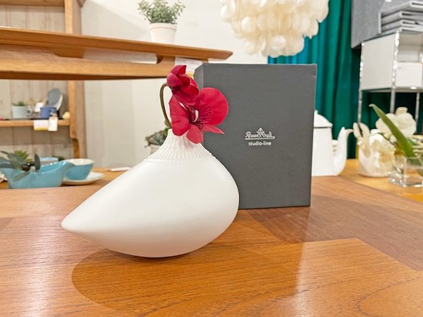 ローゼンタール Rosenthal スタジオライン studio-line ポロ POLLO ベース M フラワーベース 花瓶 一輪挿し 箱付 復刻品 タピオ・ヴィルカラ ドイツ ●