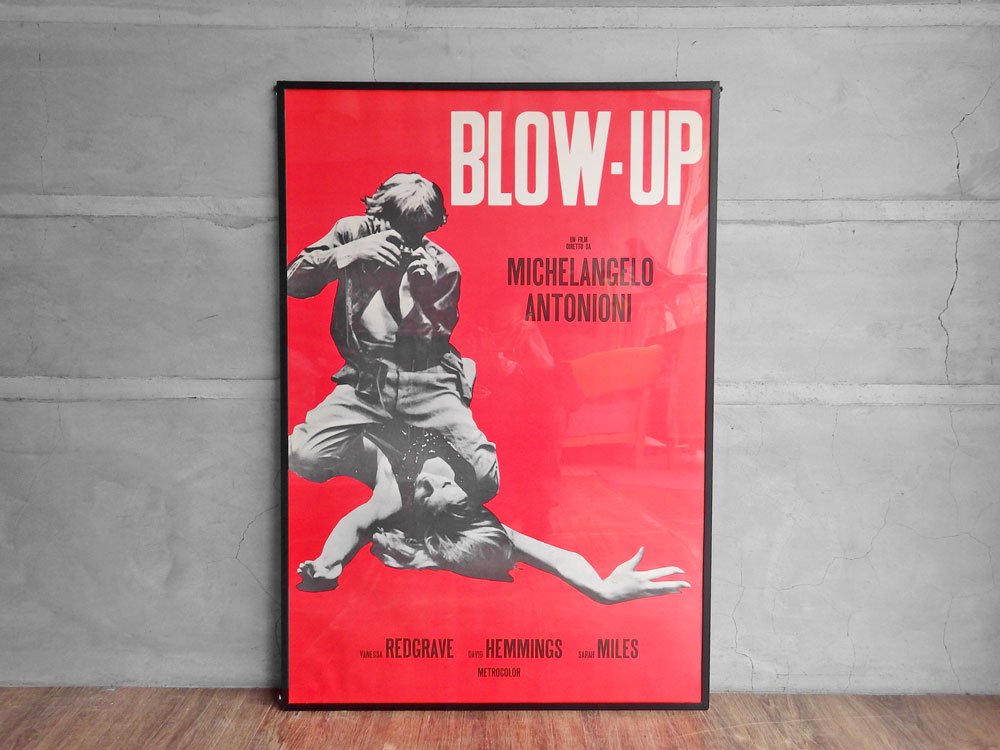 欲望 BLOW-UP 映画 ポスター ミケランジェロ・アントニオーニ 1967年公開 額装品 70×100cm 特大サイズ ♪