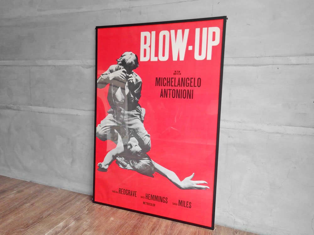 欲望 BLOW-UP 映画 ポスター ミケランジェロ・アントニオーニ 1967年公開 額装品 70×100cm 特大サイズ ♪