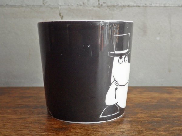 アラビア ARABIA ムーミン Moomin マグカップ ムーミンパパ Moominpappa in his thoughts ブラック 廃番 北欧食器 ♪