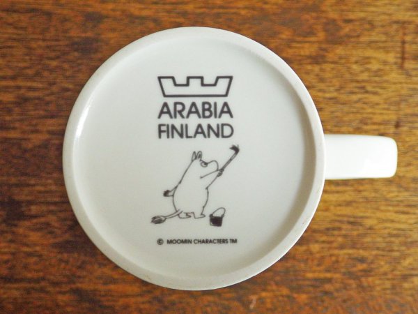 アラビア ARABIA ムーミン Moomin マグカップ ムーミンパパ Moominpappa in his thoughts ブラック 廃番 北欧食器 ♪