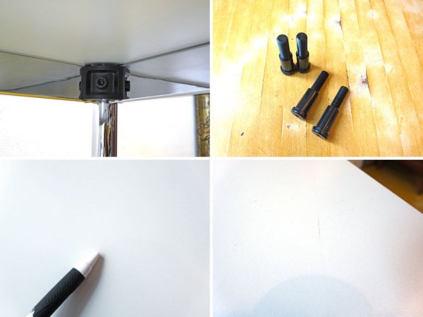 ハラーシステム USM Haller ハラーテーブル カンファレンス ワーキングテーブル ダイニングテーブル 高さ調整機能 アジャスター付 ホワイト ★