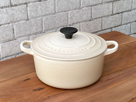 ルクルーゼ LE CREUSET ココット ロンド トラディション デューン アーモンド 18cm 両手鍋 鋳物  ■