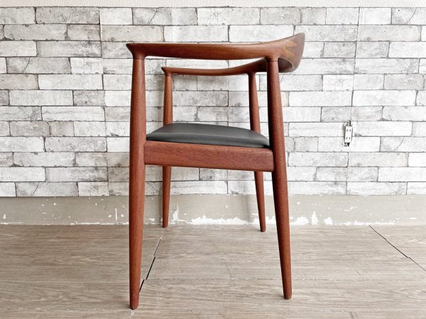 ヨハネスハンセン JOHANNES HANSEN ザ・チェア The Chair JH503 チーク材 レザーシート 新品張替済 ハンス・J・ウェグナー 刻印&シール有 ビンテージ 北欧家具 希少 ●