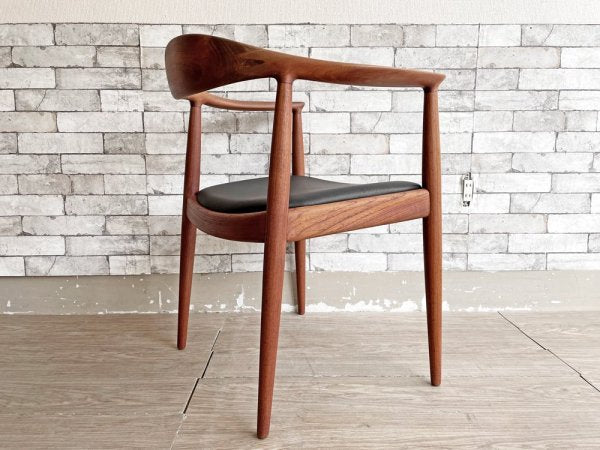 ヨハネスハンセン JOHANNES HANSEN ザ・チェア The Chair JH503 チーク材 レザーシート 新品張替済 ハンス・J・ウェグナー 刻印&シール有 ビンテージ 北欧家具 希少 ●