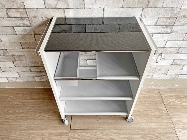 ペッツァーニ Pezzani コンビ COMBI キッチンサービスワゴン ホワイト ガラス天板 イタリア モダンデザイン  ●