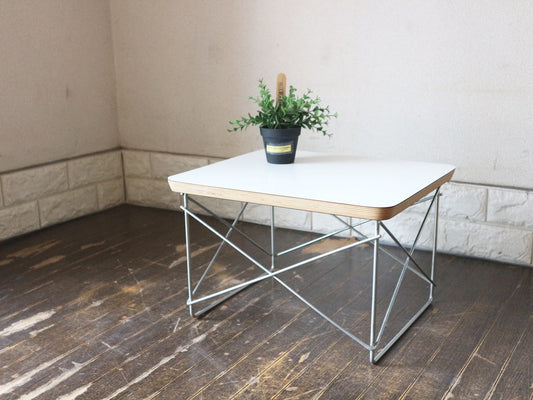 ハーマンミラー Herman Miller LTRT イームズ ワイヤーベース ローテーブル Eames Wire Base Low Table ホワイト ミッドセンチュリー ◎