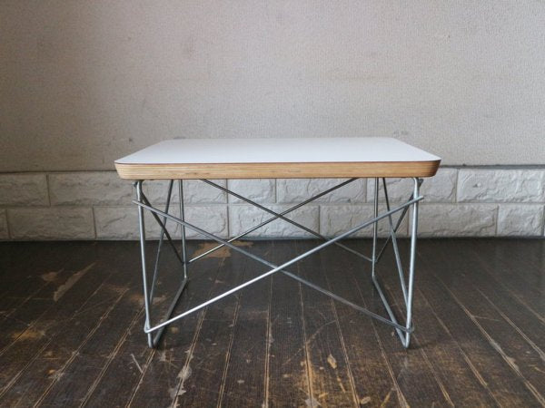 ハーマンミラー Herman Miller LTRT イームズ ワイヤーベース ローテーブル Eames Wire Base Low Table ホワイト ミッドセンチュリー ◎