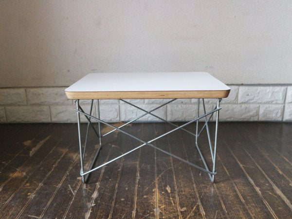 ハーマンミラー Herman Miller LTRT イームズ ワイヤーベース ローテーブル Eames Wire Base Low Table ホワイト ミッドセンチュリー ◎