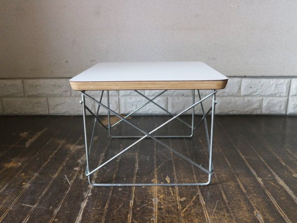 ハーマンミラー Herman Miller LTRT イームズ ワイヤーベース ローテーブル Eames Wire Base Low Table ホワイト ミッドセンチュリー ◎