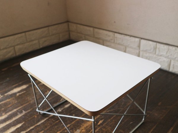 ハーマンミラー Herman Miller LTRT イームズ ワイヤーベース ローテーブル Eames Wire Base Low Table ホワイト ミッドセンチュリー ◎