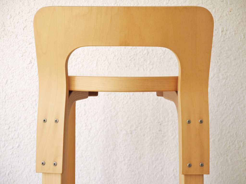 アルテック artek ハイチェア K65 HIGH CHAIR K65 バーチ材 ホワイトラミネート アルヴァ・アアルト フィンランド 北欧家具 美品 ◇