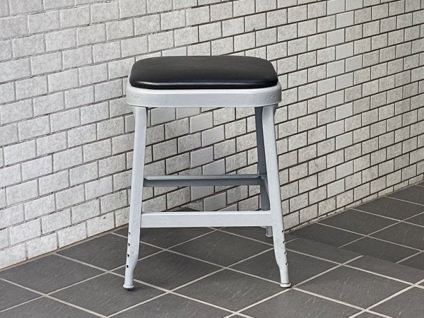 リオン LYON ファクトリースツール FACTORY STOOL グレー Sサイズ クッションシート インダストリアル ガレージ P.F.S取扱 ■